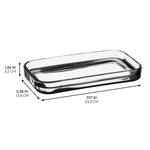 mDesign Glass Desk Tray, Clear/Matte Black (26041)