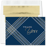 "Geometric Thank You"   Card w/ Gold Lined White Envelope, 50/BX