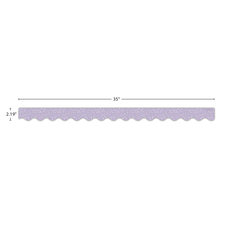 Teacher Created Resources Border Trim, 2.19" x 2.92', Composition Purple Scalloped, 12/Pack, 6 Packs/Bundle (TCR9317-6)