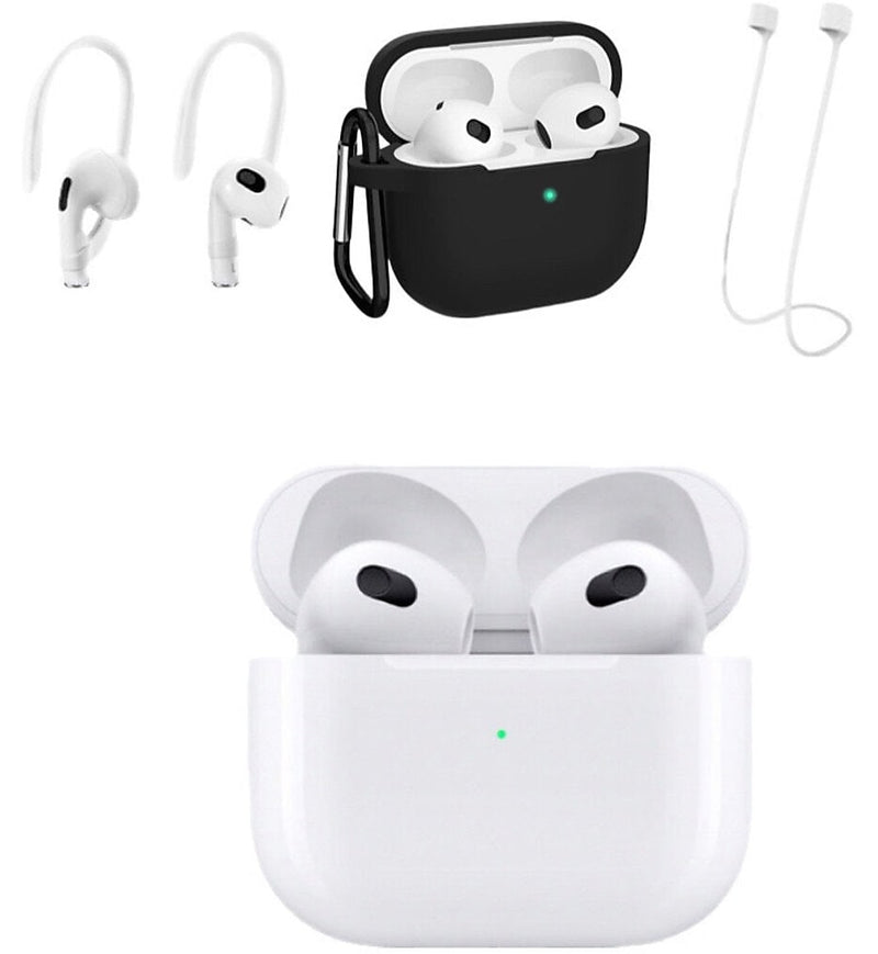 Apple AirPods Wireless Earbuds with Lightning Charging Case and Carrying Case, Bluetooth, White (MPNY3BLK)