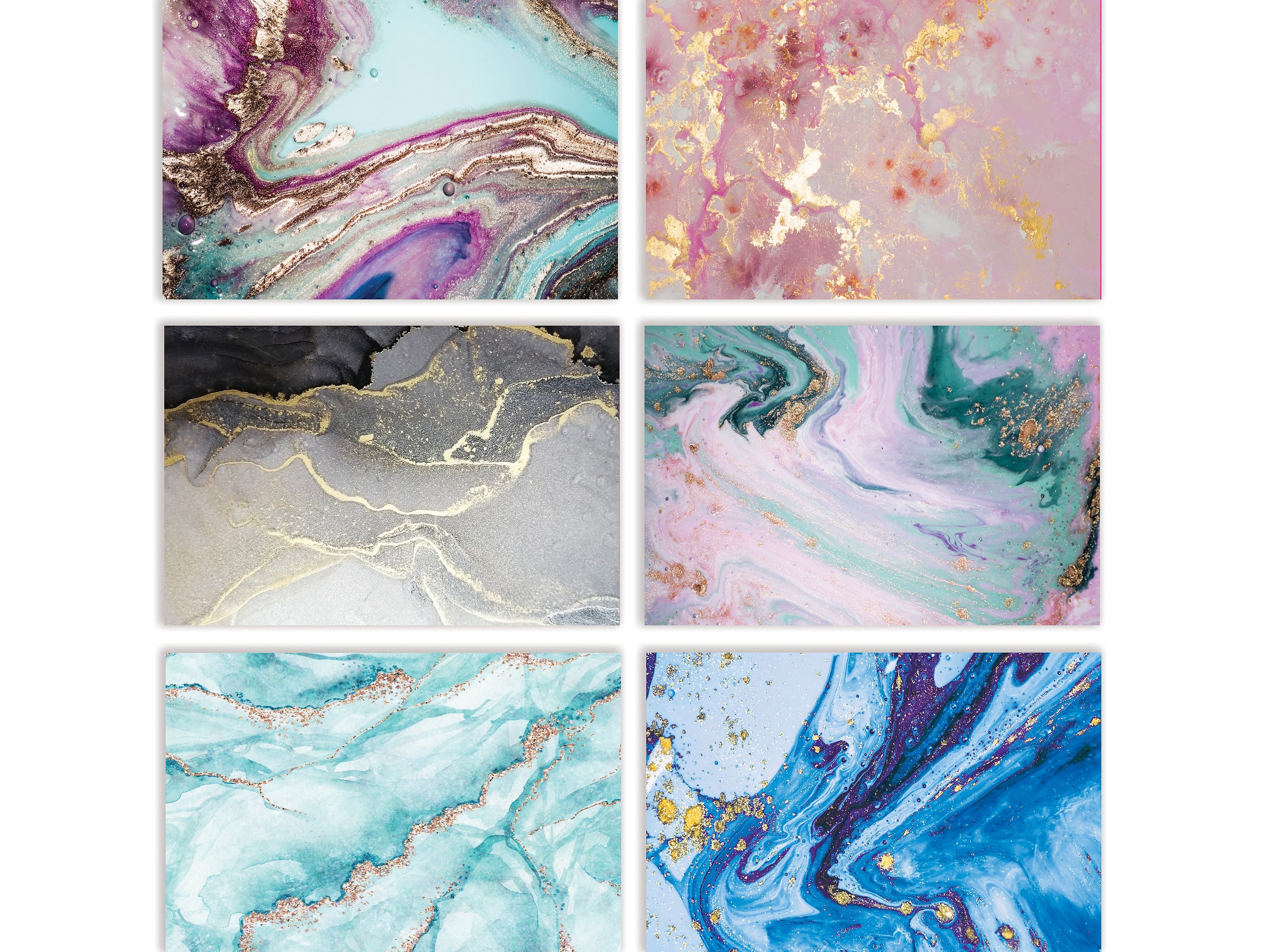 Better Office Marble Natural Stone Cards with Envelopes, 4" x 6", Assorted Colors, 50/Pack (64576-50PK)
