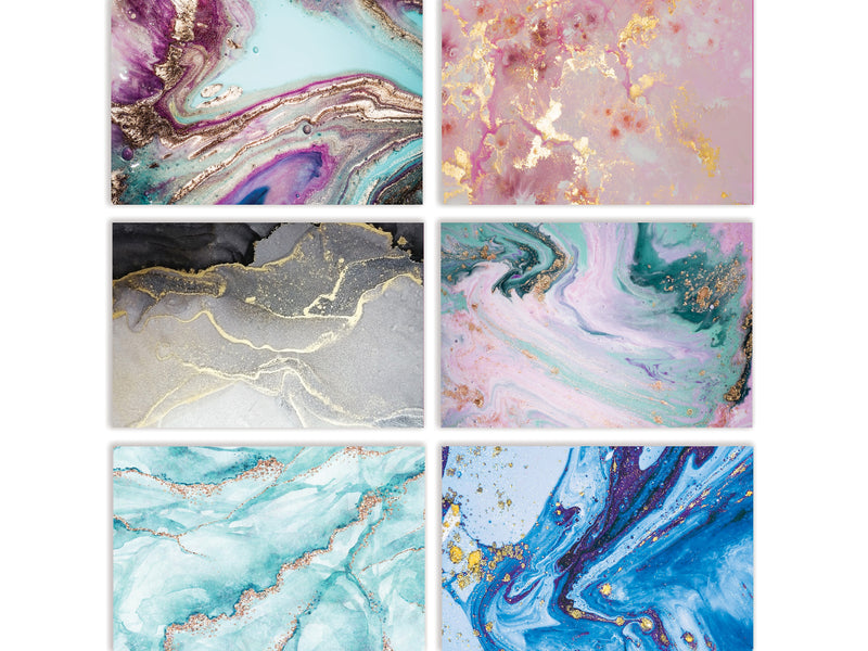 Better Office Marble Natural Stone Cards with Envelopes, 4" x 6", Assorted Colors, 50/Pack (64576-50PK)
