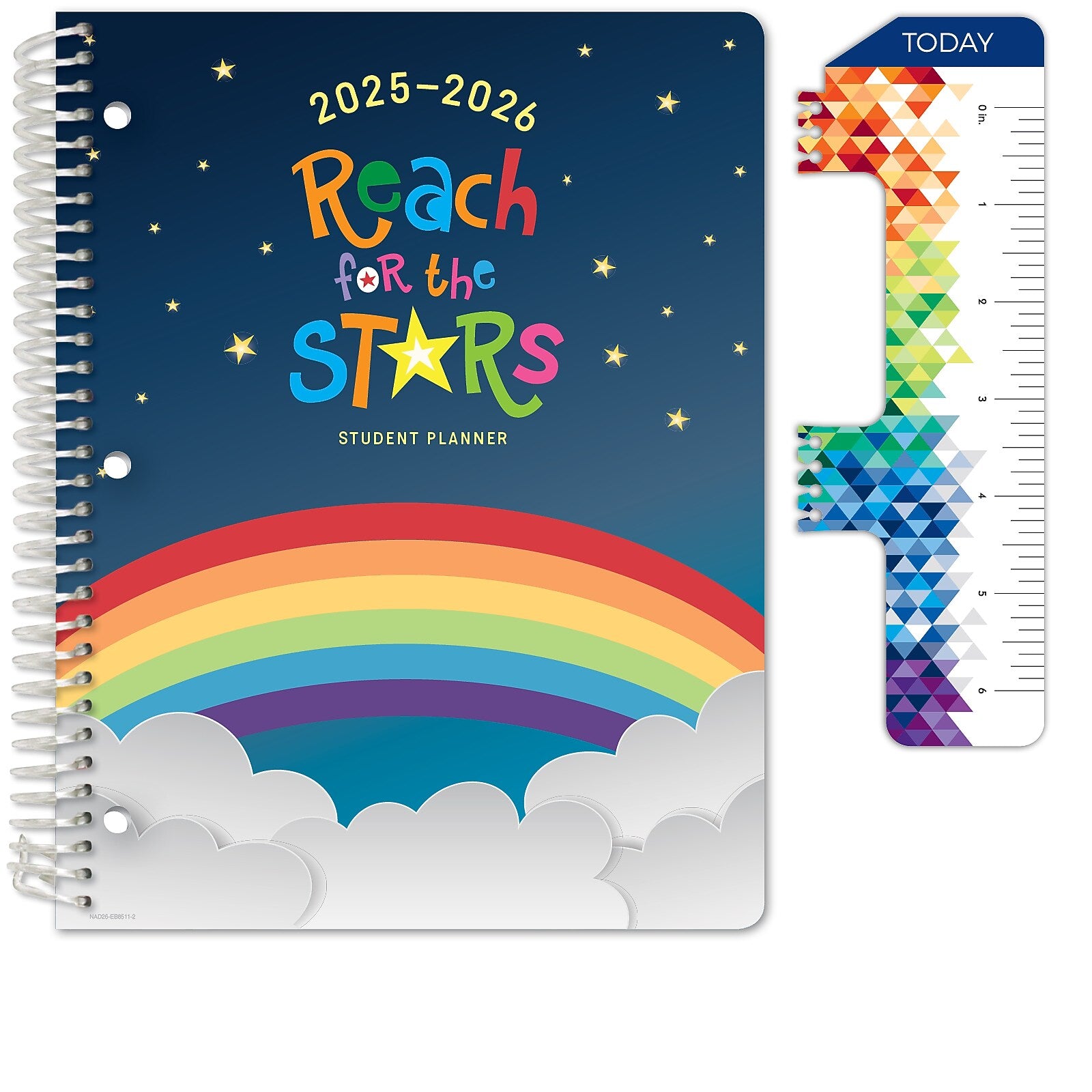 2025-2026 Global Printed Products Reach For The Stars 8.5" x 11" Academic Weekly & Monthly Planner, Paper Cover