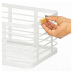 mDesign Steel Organizers, Matte White/Natural (25943)
