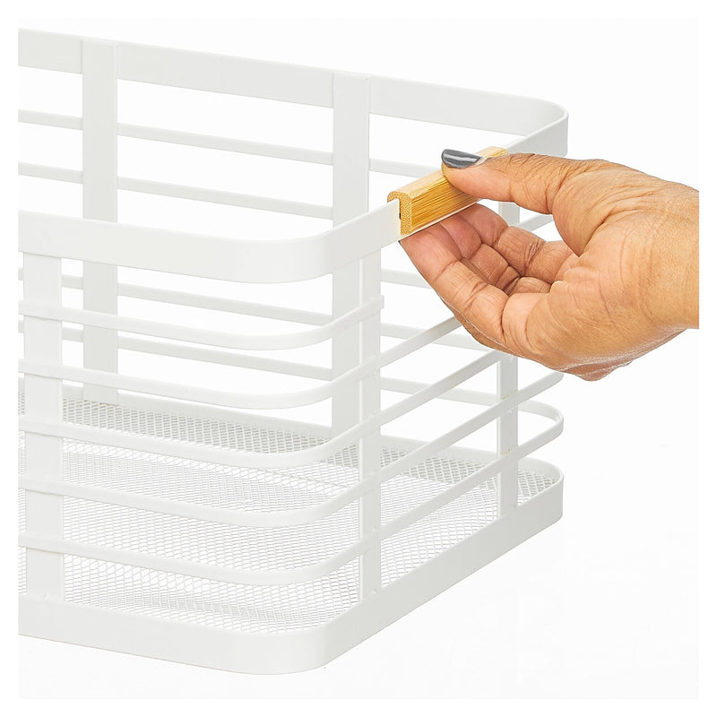 mDesign Steel Organizers, Matte White/Natural (25943)