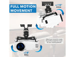 Mount-It! Universal Full-Motion Projector Wall/Ceiling Mount, White (MI-604W)