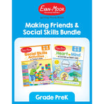 Evan-Moor Making Friends & Social Skills Bundle, Grade PreK Workbook, 2 Books/Set