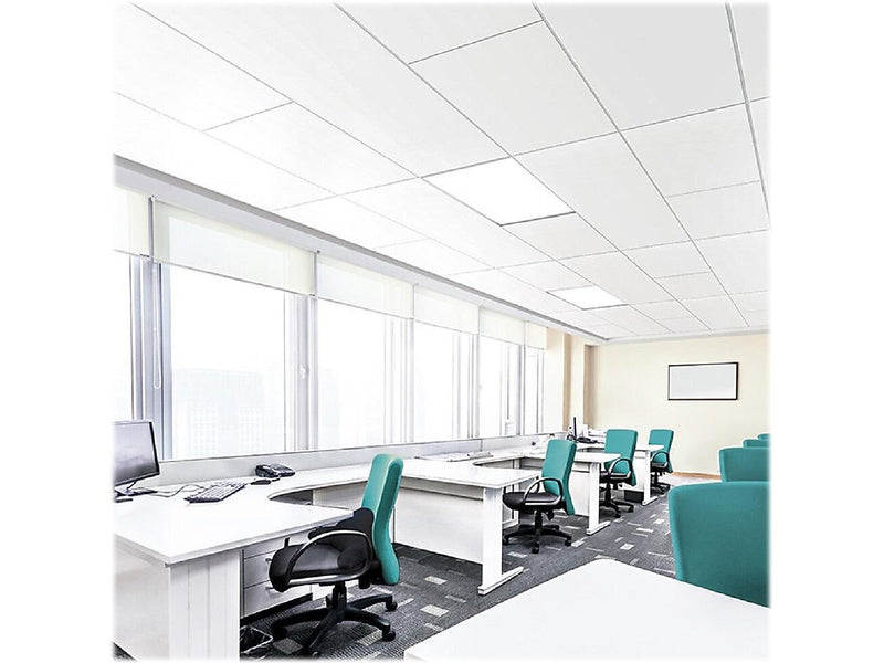 Armstrong LYRA Plant-Based Square Lay-In Ceiling Tile, 24" x 24", White, 24/Carton (BP8372PB)