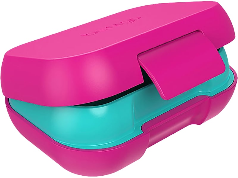 bentgo Kids Snack Container, Fuchsia/Teal, 12 oz. (BGKDSNK-F)