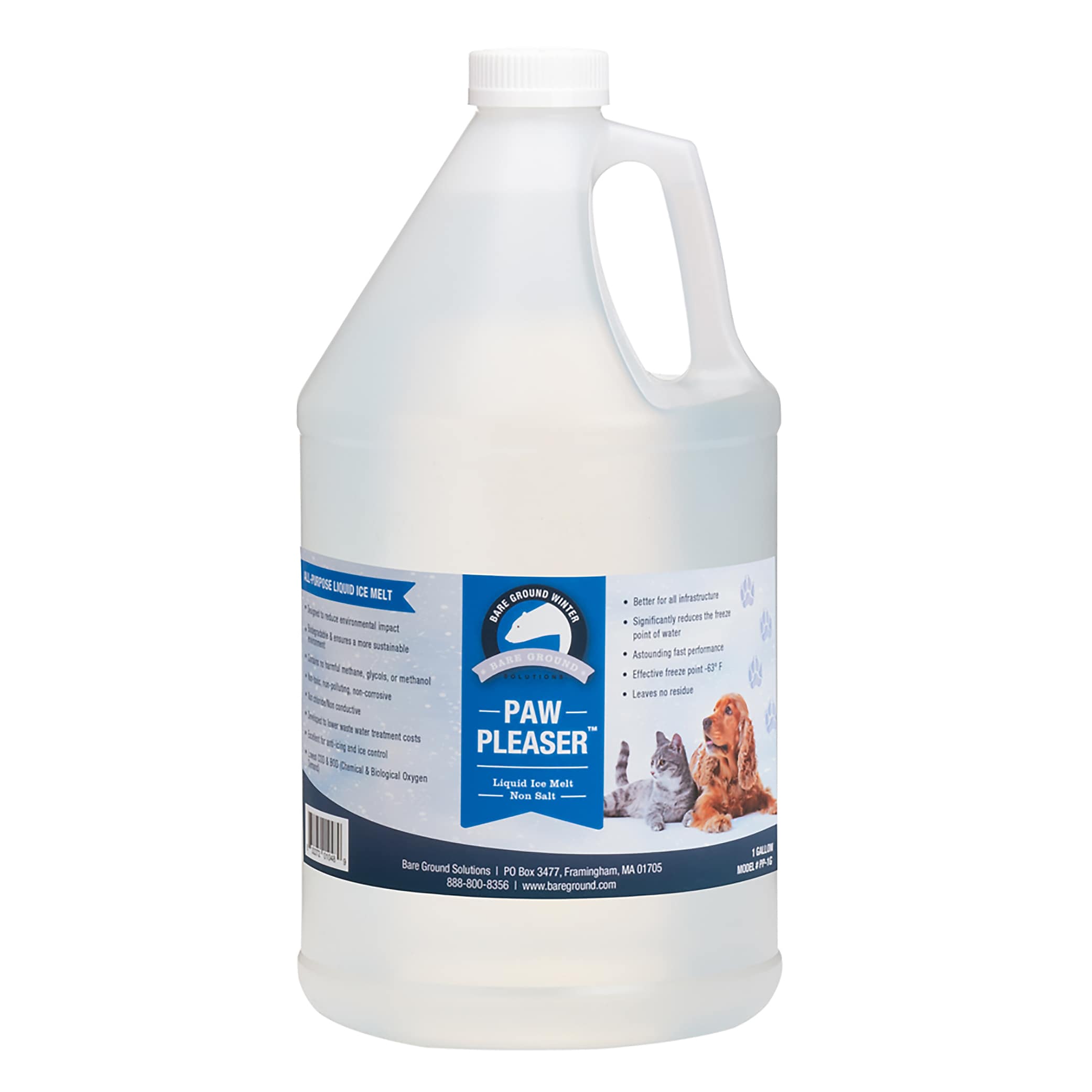 Bare Ground Paw Pleaser Pet Friendly Ice Melt Liquid, 1 Gallon Jug (PP-1G)