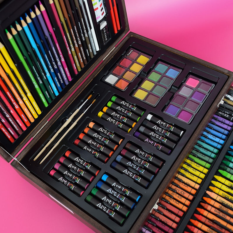 Art 101 Wood Art Set, Assorted Colors, 142/Pack (53142MB)