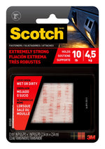 Scotch™ Extreme Fasteners, 1" x 1", Clear, 12/Pack (RFD7020)