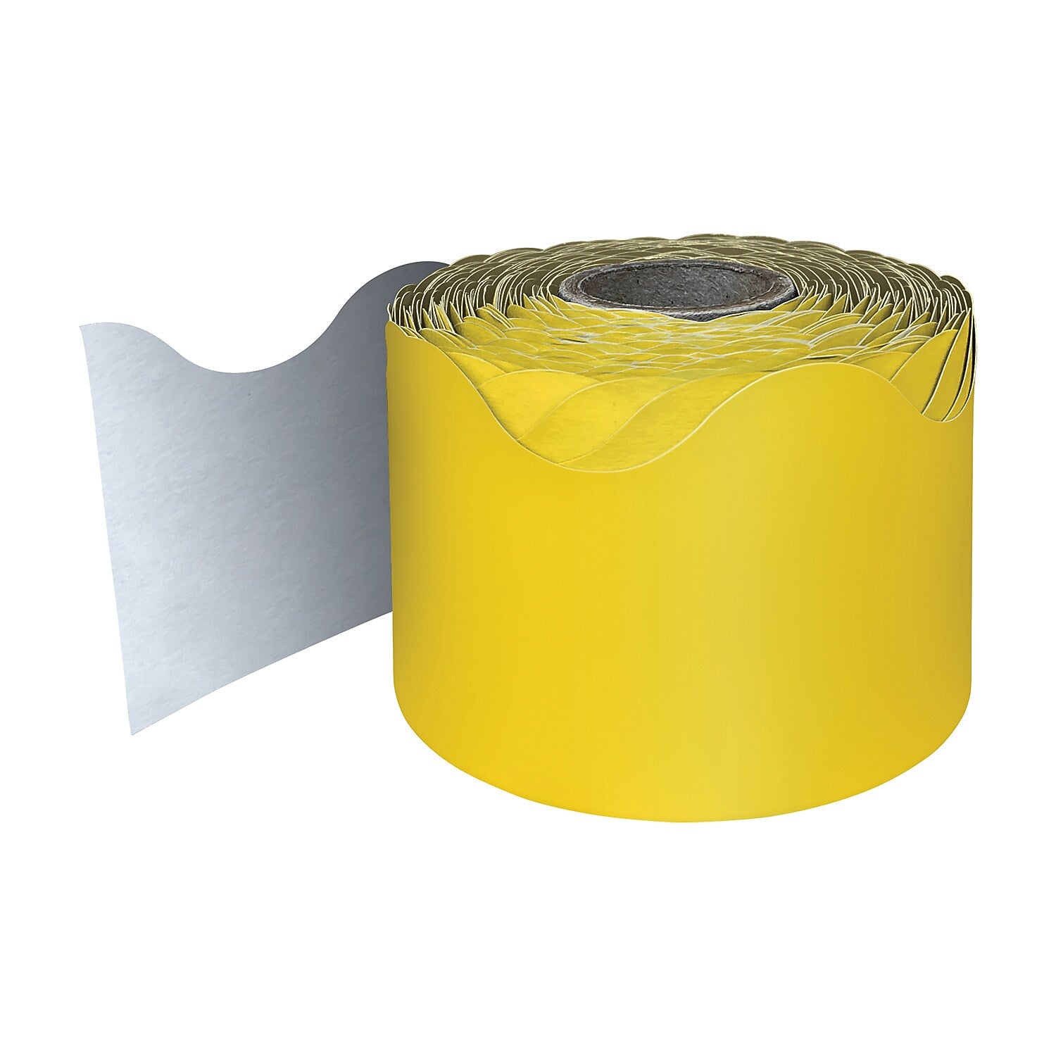 Carson Dellosa Education Rolled Scalloped Border, 2-1/4" x 65', Yellow, 3/Bundle (CD-108467-3)