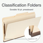 Pendaflex Classification Folder, 1-Dividers, 1 3/4" Expansion, Legal Size, Manila, 10/Box (98621)
