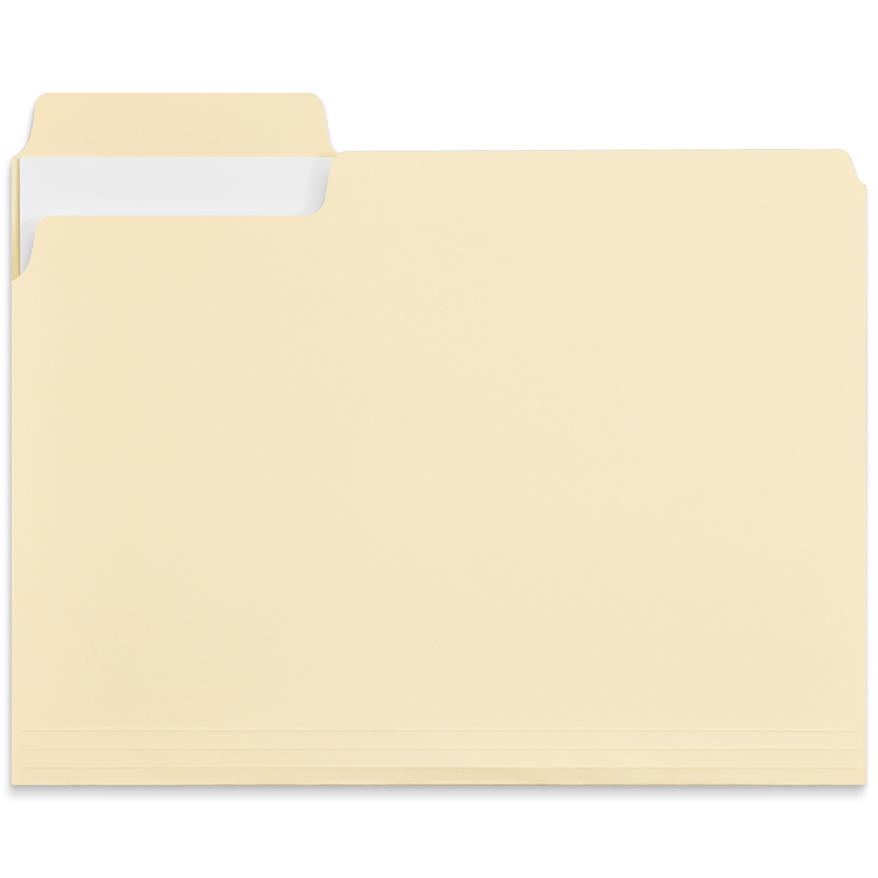 Staples Heavy Duty File Folder, 1/3-Cut Tab, Letter Size, Manila, 50/Box (ST62566)