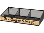 Mind Reader 3-Compartment Metal Serving Coffee Station, Black (COFFEETIME-BLK)