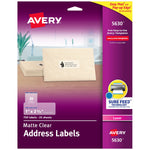 Avery Easy Peel Laser Address Labels, 1" x 2-5/8", Clear, 750 Labels/Pack (5630)