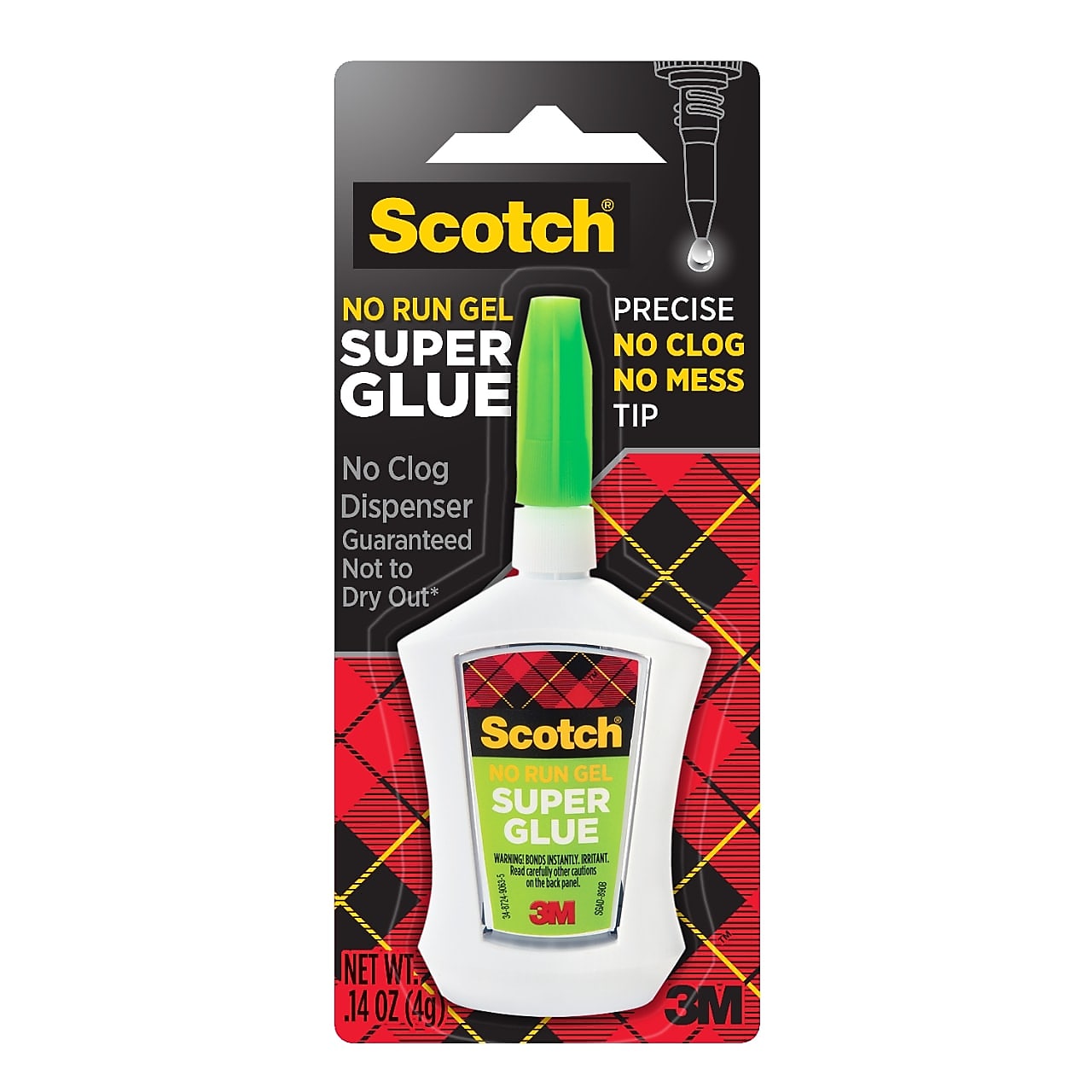Scotch Liquid Super Glue, 0.14 oz., Tan (AD125)