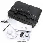 SaharaCase Leather Briefcase, Laptop Compatible, Black (LT00081)