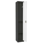 AdirOffice 72" Single Tier Black and White Storage Locker, 4/Pack (ADI629-201-B-W-PKG-4)
