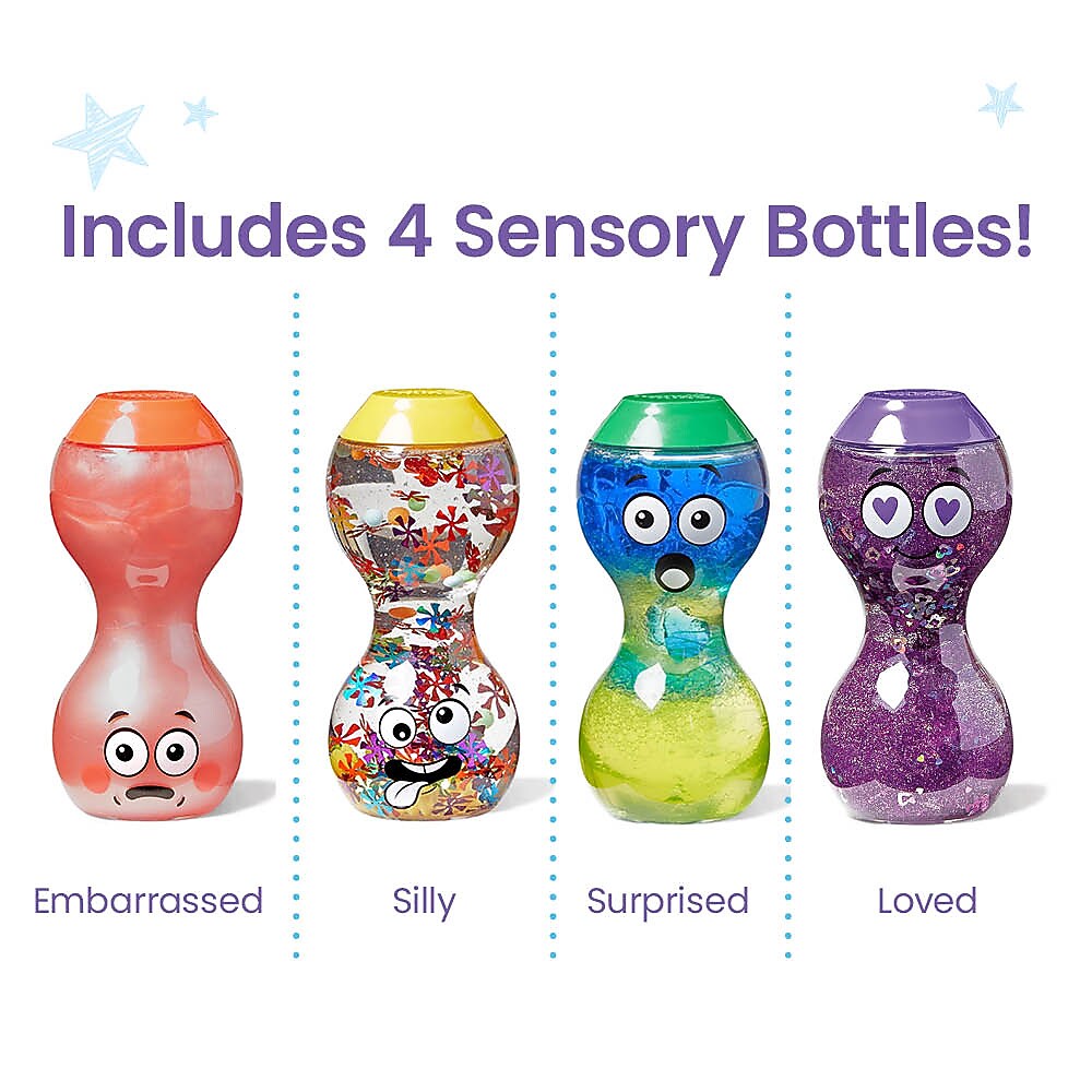 hand2mind Express Your Feelings Sensory Bottles, Assorted Colors (95395SP)