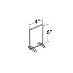 Azar Sign Holder, 4" x 6", Table Top, Clear, Acrylic, 10/Pack (132726)