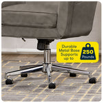 Serta Style Ashland Bonded Leather Swivel Computer and Desk Chair, Gray (47140G)
