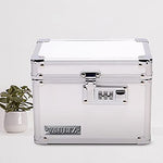 Vaultz Storage Container w/ Combination Lock, Plastic, White (VZ03962-CAM)