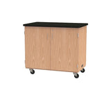 DWI Micro-Charge Station Wood Veneer Table with Storage