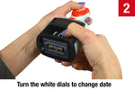 2000 Plus S-360 Received Rectangle Dater Stamp, Blue and Red Ink, 1 3/4" x 1 1/4" (011034)