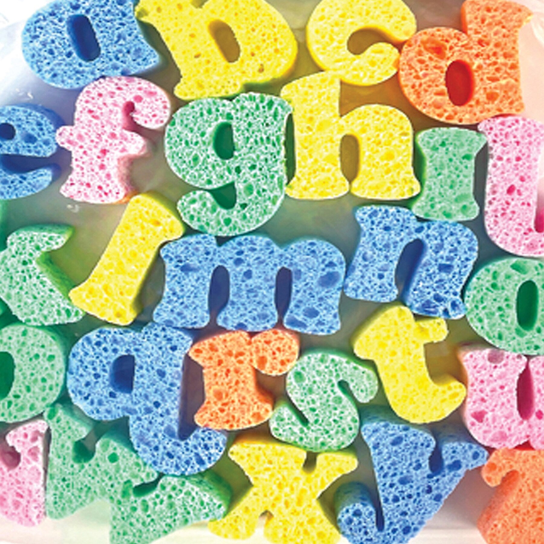 Captain Creative Super Sponges, Lower Case Alphabet, 2", Assorted Colors, 26/Set (APISS18000)