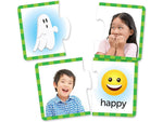 Learning Resources Feelings & Emotions Puzzle Cards, Assorted Colors, 24/Box (LER6091)
