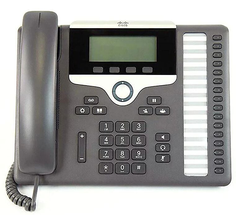 Cisco 7861 IP Phone, Cable, Wall Mountable, Desktop, Charcoal (CP-7861-3PCC-K9=)