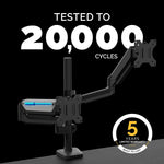 Fellowes Platinum Series Dual Stacking Adjustable Monitor Arm, Up to 27" Monitor, Black (8043401)