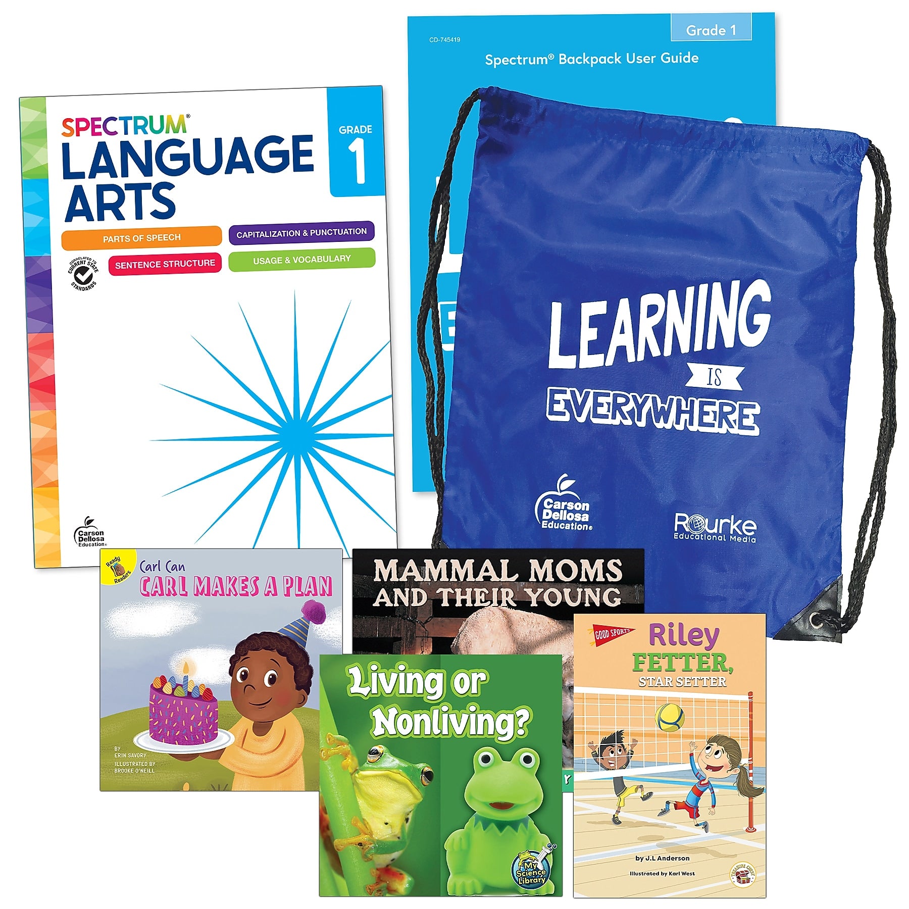 Spectrum Language and Literacy Backpack, Grade 1 Workbook, 6/Set (CD-745410)
