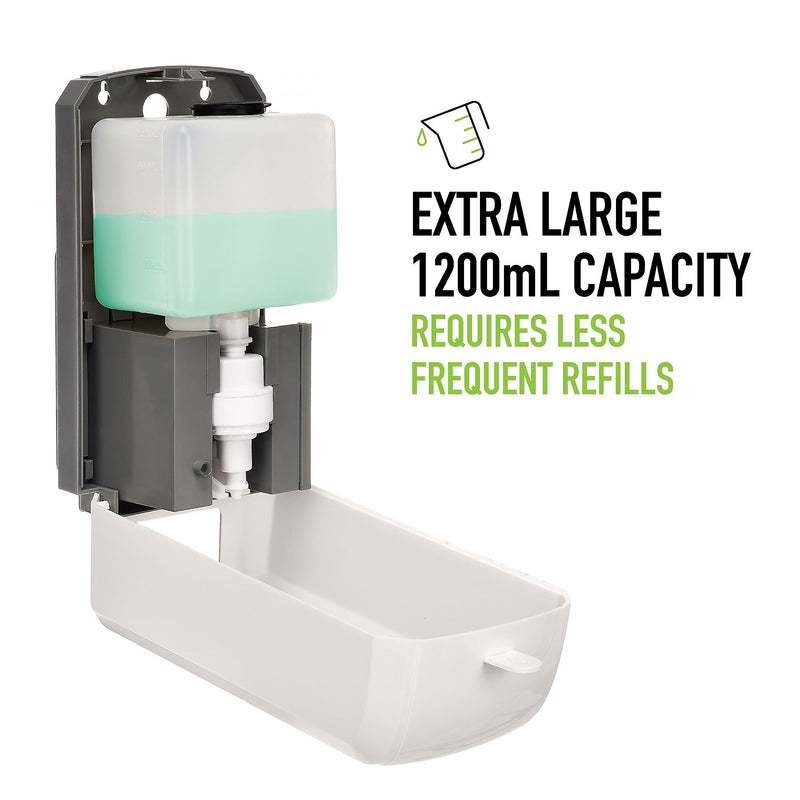 Alpine Industries Universal Wall Mounted Automatic Hand Sanitizer Dispenser, White (430-L)