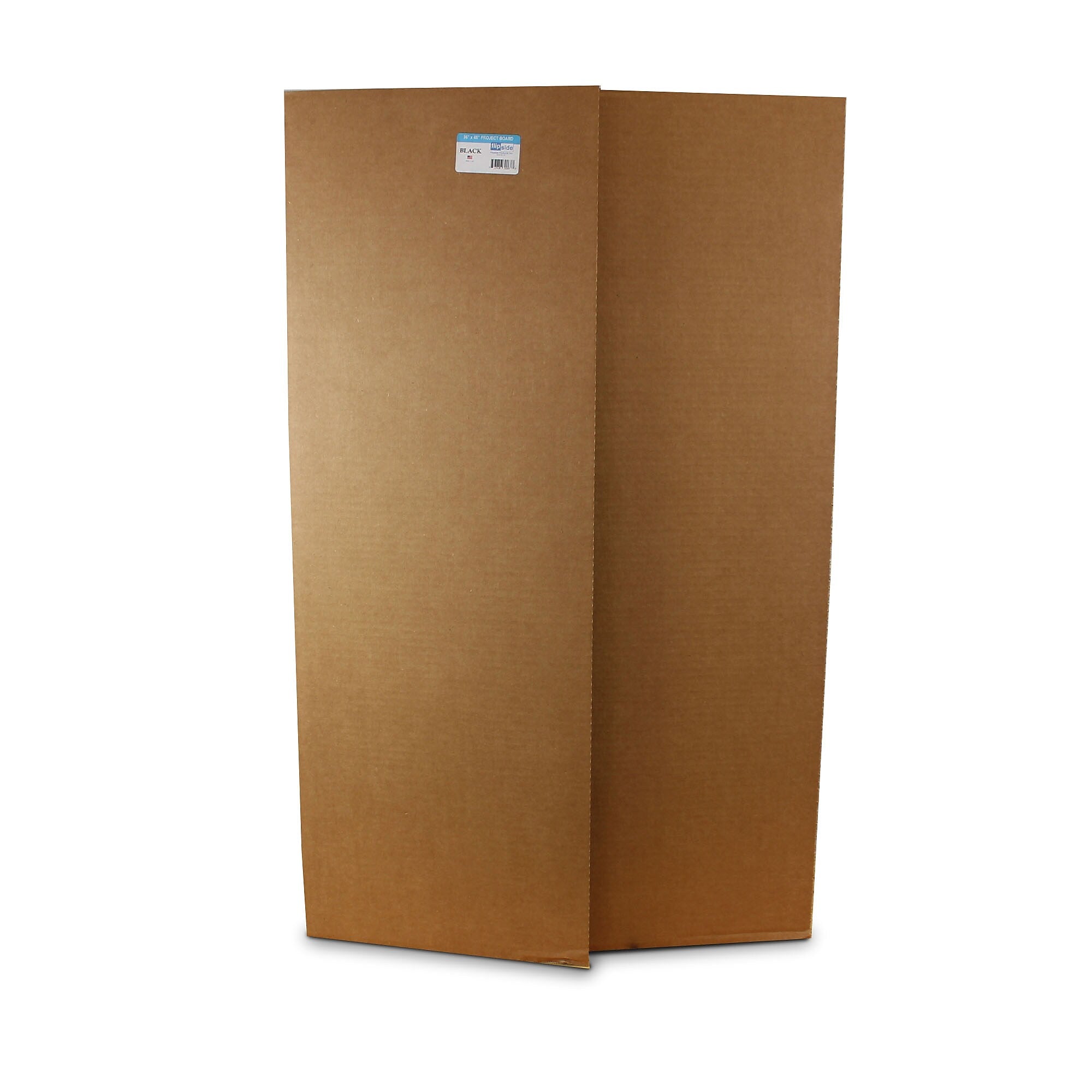 Flipside Corrugated Project Board, 3' x 4', Black, 24/Carton (30067-24)