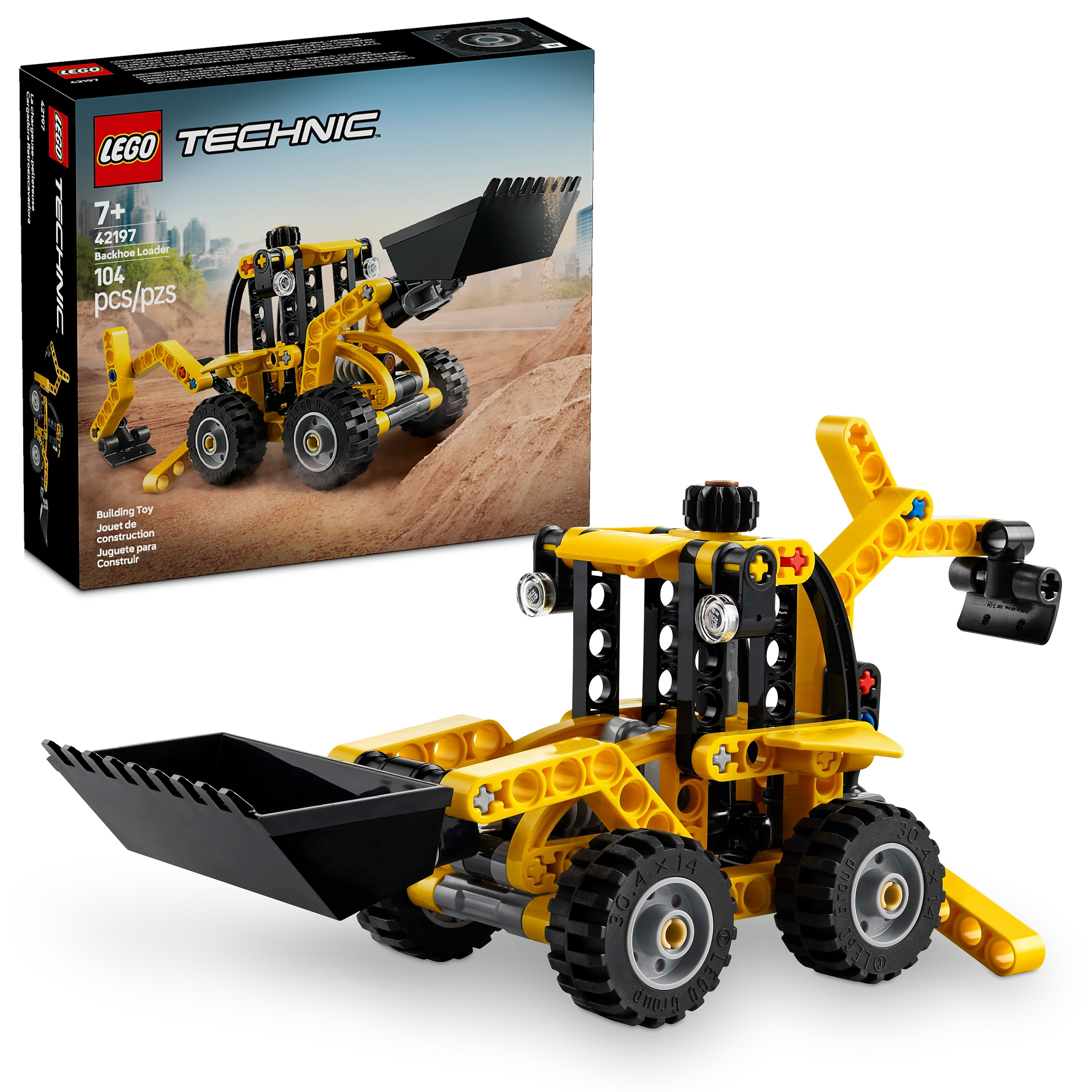 LEGO Technic Backhoe Loader Construction, 104 Pieces (42197)