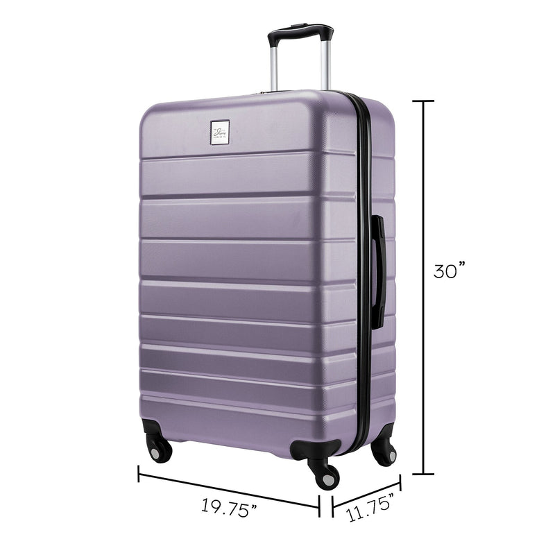 Skyway Luggage Epic 2.0 30" Hardside Suitcase, 8-Wheeled Spinner, Silver Lilac (780-28-536-4VP)