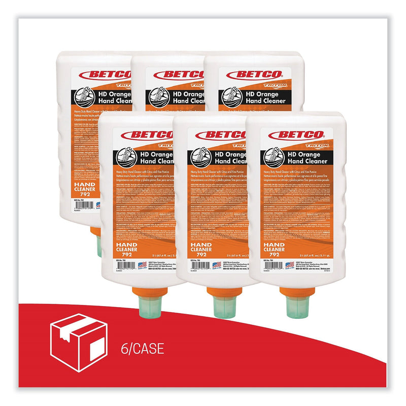 Betco HD Hand Soap Refill for Triton Dispensers, Citrus Zest, 2 L Refill , 6/Carton (BET7926200)