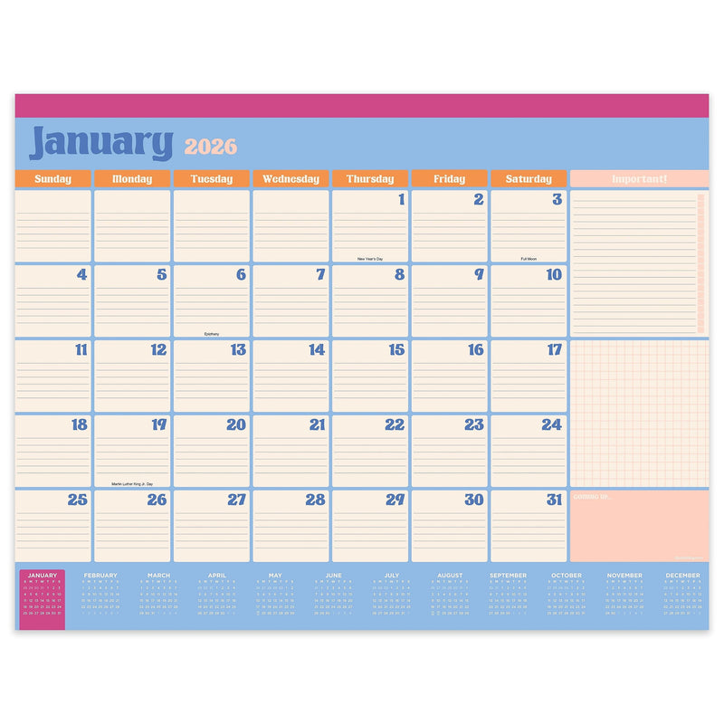 2026 TF Publishing 22" x 17" Monthly Desk Calendar, (26-8208)
