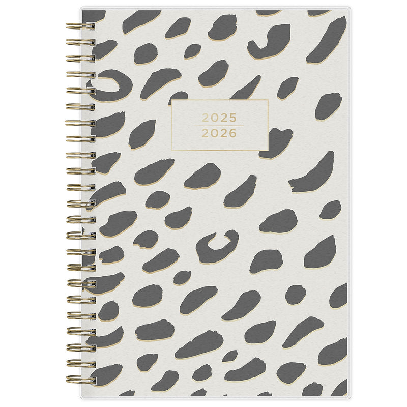 2025-2026 Blue Sky Leopard 5" x 8" Academic Year Weekly & Monthly Planner, Plastic Cover, Multicolored (149047-A26)