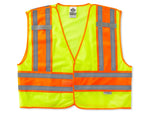 Ergodyne GloWear® 8245 High Visibility Sleeveless Safety Vest, ANSI Class P2, Lime, 2XL/3XL (23397)