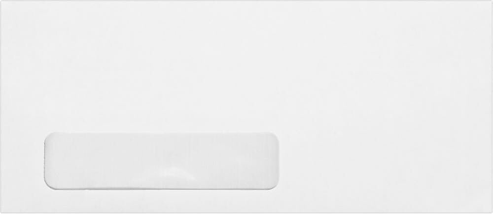JAM Paper Booklet Envelope 4 1/8" x 9 1/2", White, 50/Pack (28727-50)