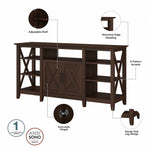 Bush Furniture Key West Console TV Stand, Screens up to 65", Bing Cherry (KWV160BC-03)