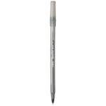 BIC Round Stic Xtra Precision Ballpoint Pens, Fine Point, 0.8mm, Black Ink, Dozen (20129/GSF11BK)