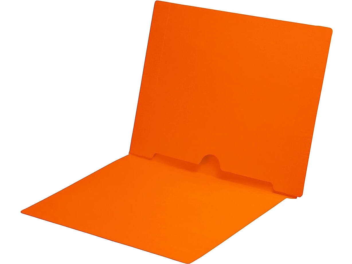 Medical Arts Press End Tab File Folder, Straight Cut, Letter-Size, Orange, 50/Box (S-09017-ORG)