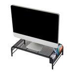 Mind Reader Ventilated Monitor Stand, Up to 24" Monitor, Black (MESHM-BLK)