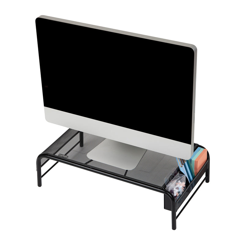Mind Reader Ventilated Monitor Stand, Up to 24" Monitor, Black (MESHM-BLK)