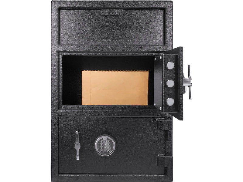 Barska Dual-Compartment Steel Depository Safe with Keypad Lock, 1.6/2 cu. ft. (AX13312)